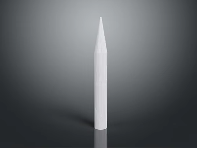 White Slim Daily Living Writing Tool with Smooth Surface and Ergonomic Design 3d model
