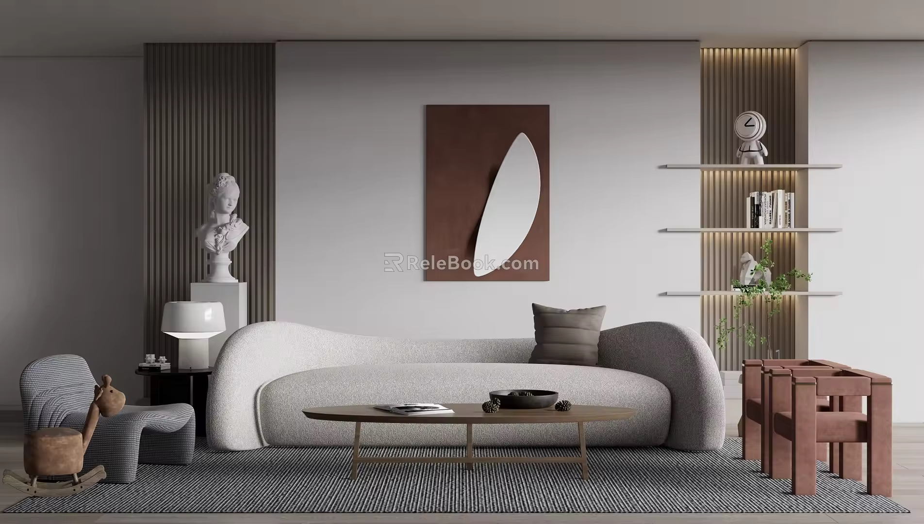 Modern Sofa Coffee Table Combination Sofa Combination 3d model