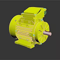 Yellow High Performance Industrial Electric Motor With Durable Housing And Efficient Design