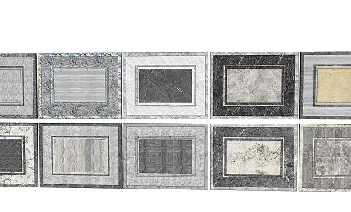 Modern floor tile courtyard marble paving stone division 3d model