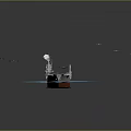 Military Aircraft Carrier Sailing In Blue Naval Water With Surrounding Fighter Planes