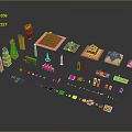 3D Model Egyptian Architecture Collection With Pyramids Obelisks Temples And Various Building Elements