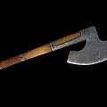 Weapon Axe Cold Weapon Axe Iron Axe Wooden Handle Axe Wood-cutting Tool Tomahawk PBR Material Next Generation Plate Axe Wood-cutting Axe 3d model