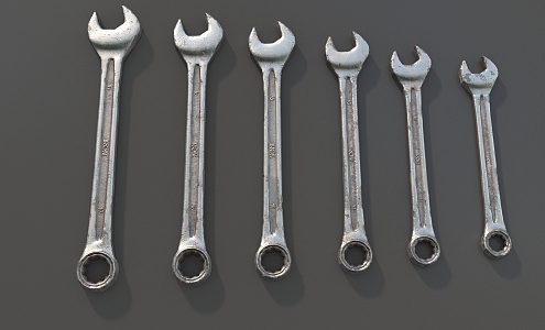 Wrench Double-ended Wrench Dot Wrench Hardware Tools Low Face Number Low Mold Simple Mold Game Sub-era Film and Television Level Super Realistic High Precision 3d model