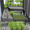 Modern Office Building Complex in Urban Skyline with Contemporary Architectural Design