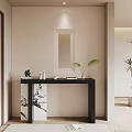 Modern End Desk 3d model
