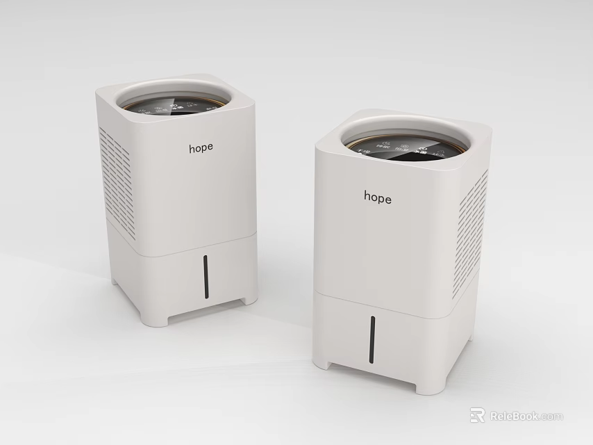 Stylish Hage White Household Appliances With Modern Compact Design 3d model 