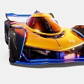 McLaren solus gt sports car super racing luxury car super sports car low face number low model simple model game sub-era film and television level 3d model