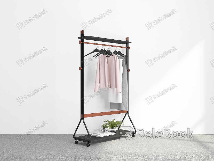 Hanger Floor-Standing Hanger Removable Hanger Coat Rack Hanger Coat Storage Rack Hanger model