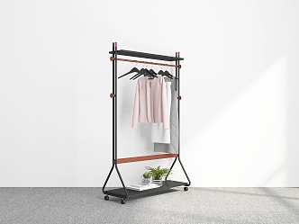 Hanger Floor-Standing Hanger Removable Hanger Coat Rack Hanger Coat Storage Rack Hanger 3d model