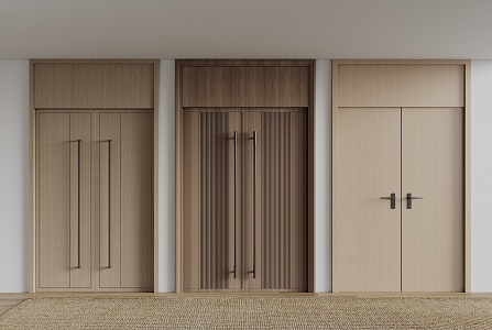 Modern Double Door Double Door Combination Hotel Room Door Ballroom Door 3d model