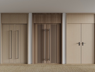 Modern Double Door Double Door Combination Hotel Room Door Ballroom Door 3d model