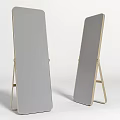 Modern Full Length Floor Mirrors With Light Metal Stand For Home Decor