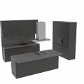 Modern Kitchen Interior Design With Black Cabinets Cooktop And Range Hood