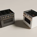 Stylish Black And White Gas Range Ovens Modern Design For Kitchen Cooking Appliances