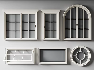 Jane window sliding window casement window 3d model