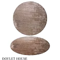 Distressed Brown Beige Square Rug With Textured Pattern For Living Room