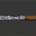 Adjustable Heavy Duty Hardware Wrench With Metal Body And Wooden Handle