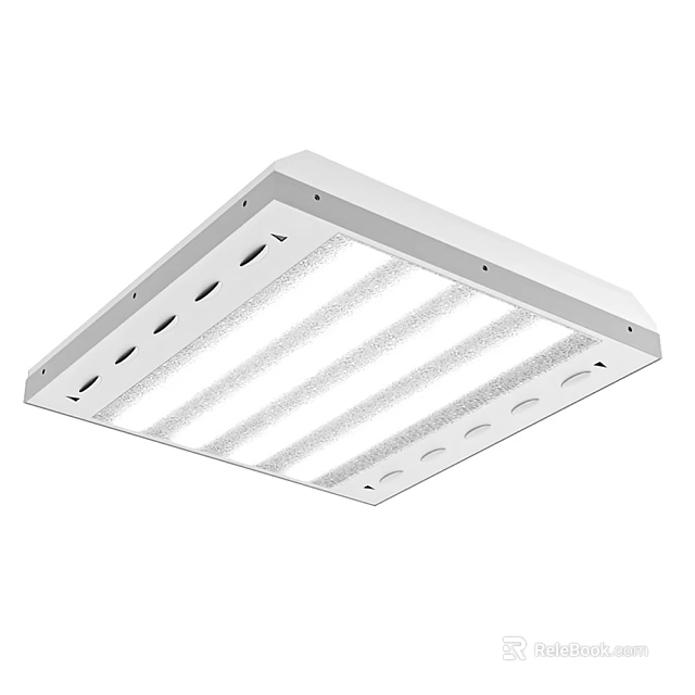 White Square LED Ceiling Light As Modern Household Electrical Appliance For Indoor Lighting 3d model 