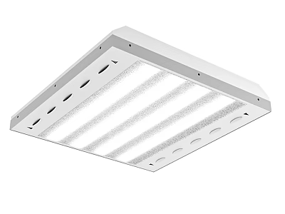 White Square LED Ceiling Light As Modern Household Electrical Appliance For Indoor Lighting 3d model
