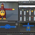 Game And Movie Character With Brown Feathers Yellow Belly Blue Bow Tie And Outstretched Arms