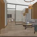 Modern Baby Room Interior With Crib Table Lamp Wall Art TV Desk Chair And Wardrobe