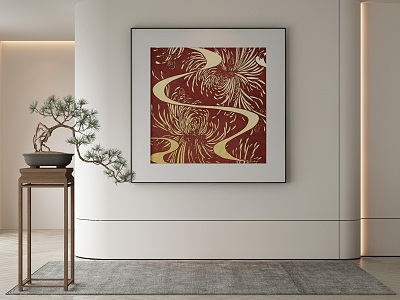 New Chinese Decorative Painting 3d model