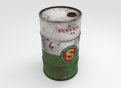 modern oil drum 3d model