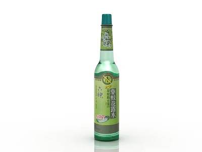 Fengyoujing Daily Life Essential Product in Green Glass Bottle with Chinese Label 3d model