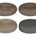 Woven And Fabric Round Cushions For Home Seating And Decor Use