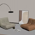 Minotti Lazy Sofa 3d model