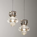 Modern Layered Textured Glass Pendant Lights With Decorative Hanging Design Fixture