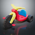 Kids Colorful Plastic Toy Tricycle With Yellow Red And Blue Design For Riding