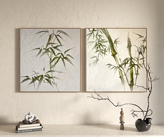 Modern Plant Painting Decorative Painting Hanging Painting 3d model