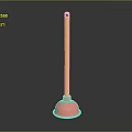 Essential Household Plunger With Red Suction Cup And Yellow Handle