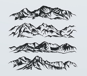 mountain silhouette mountain silhouette 3d model