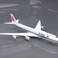 Air China Airliner Model Featuring White Body Red Tail Logo And Details