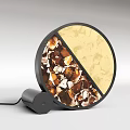 Modern Round Decorative Table Lamp Aluminum Frame Table Lamp 3d model