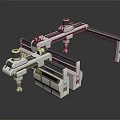 Industrial Robotic Arm Structure With Arm Frame Joints And Sliding Rails