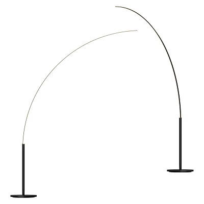 Modern Minimalist Arc Floor Lamp with Stable Base and Sleek Design 3d model