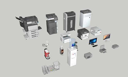 Modern Printer Office Equipment 3d model