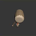 Cartoon Mouse Character Wearing Red Hat Holding Big Drum And Drumstick Standing On Transparent Base