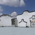 Ancient Chinese Architecture Featuring White Walls Black Tiled Roofs And Traditional Designs