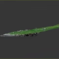 3D Terrain Model of Scenic Green Mountainous Island with Coastal Landscape