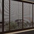 Wooden Window Blinds For Large Windows In Bright Spacious Interior With Natural Light
