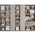 Modern bookcase 3d model