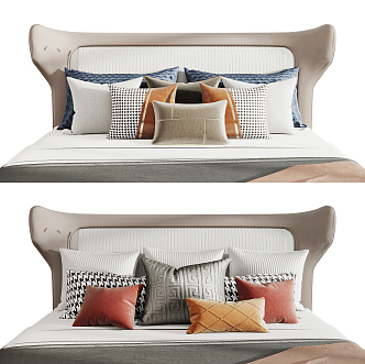 Modern pillow bedding pillow 3d model