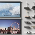 Modern Projector Projection Curtain 3d model