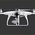 High Quality White Quadcopter Drone With Four Propellers And Landing Gear Design