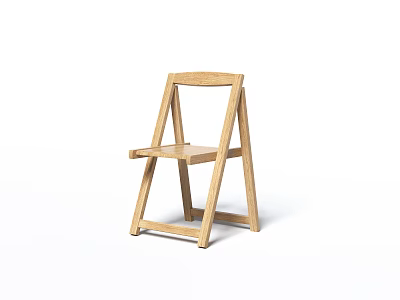 Natural Wood Leisure Chair With Modern Minimalist Simple Design And Sturdy Frame 3d model